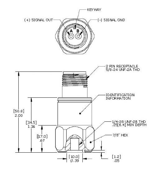 Piezoelectric accelerometer voltage type IEPE-2101A