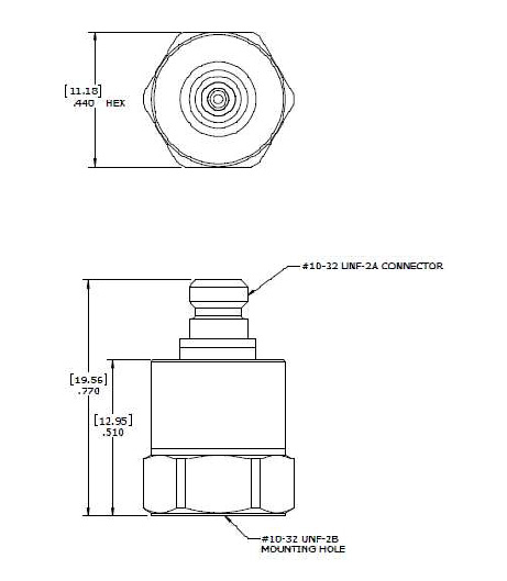 Acelerômetro IEPE axial único modelo 3101A