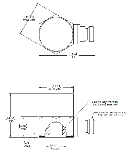 Acelerômetro IEPE axial único modelo 3112A
